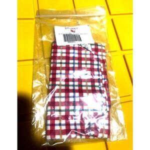 Longaberger Picnic‎ pal Basket Liner Cherry plaid Fabric NEW